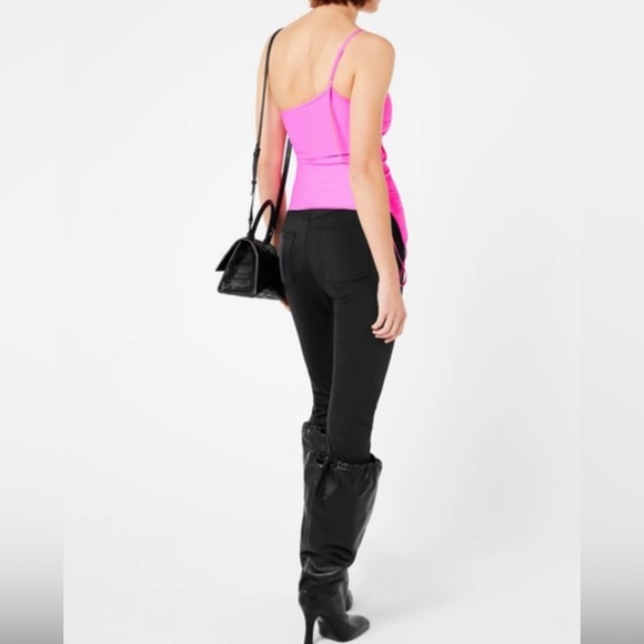 BALENCIAGA Cut-Out Asymmetrical Strap One-Shoulder Tank Top - Picture 3 of 10